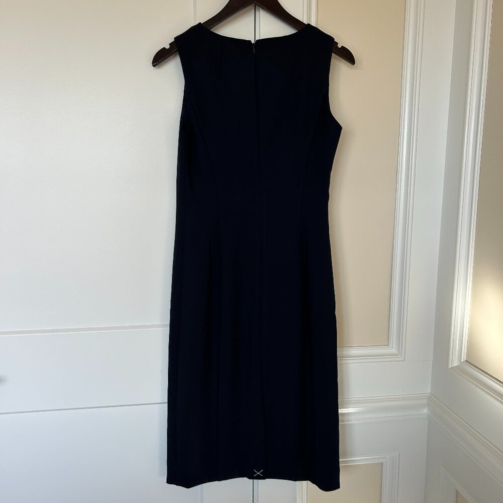 NWT J.Crew Women's Navy Sleeveless Midi Dress, 2